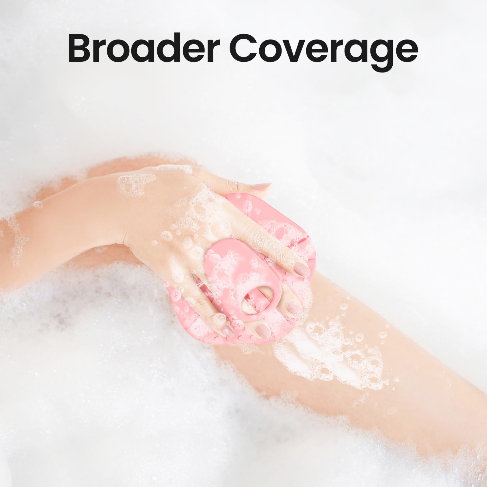 Redfly back scrubber with ergonomic handle offers secure, non-slip scrubbing.