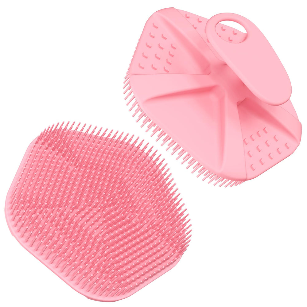 Redfly silicone back scrubber in pink delivers gentle exfoliation for a refreshing shower.