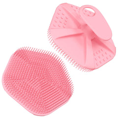 Redfly silicone back scrubber in pink delivers gentle exfoliation for a refreshing shower.