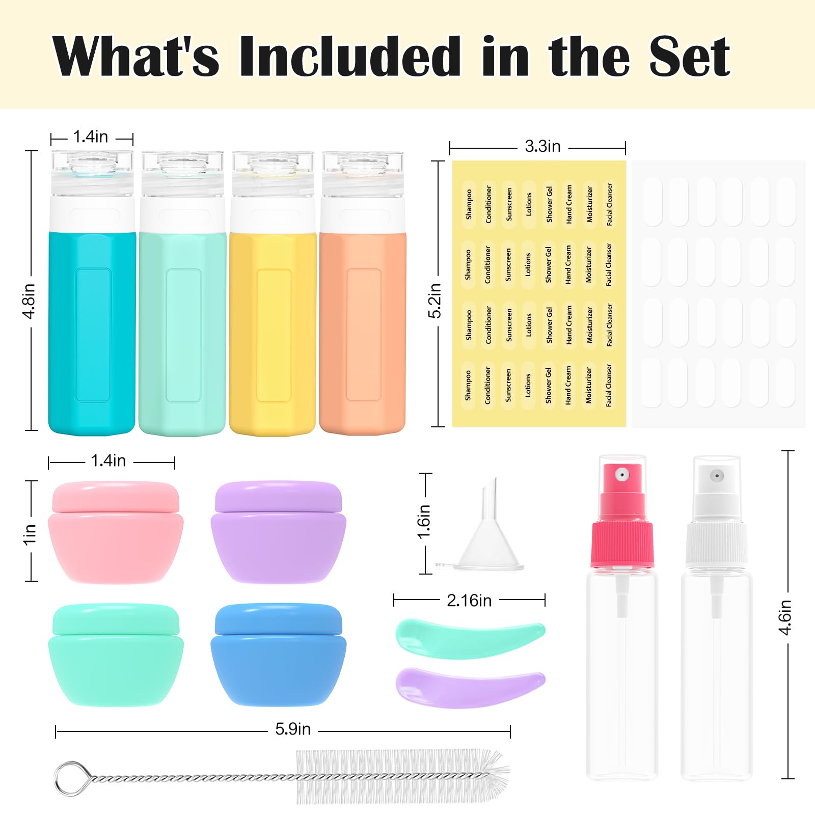 Redfly silicone leak-proof bottles with secure caps for mess-free travel.