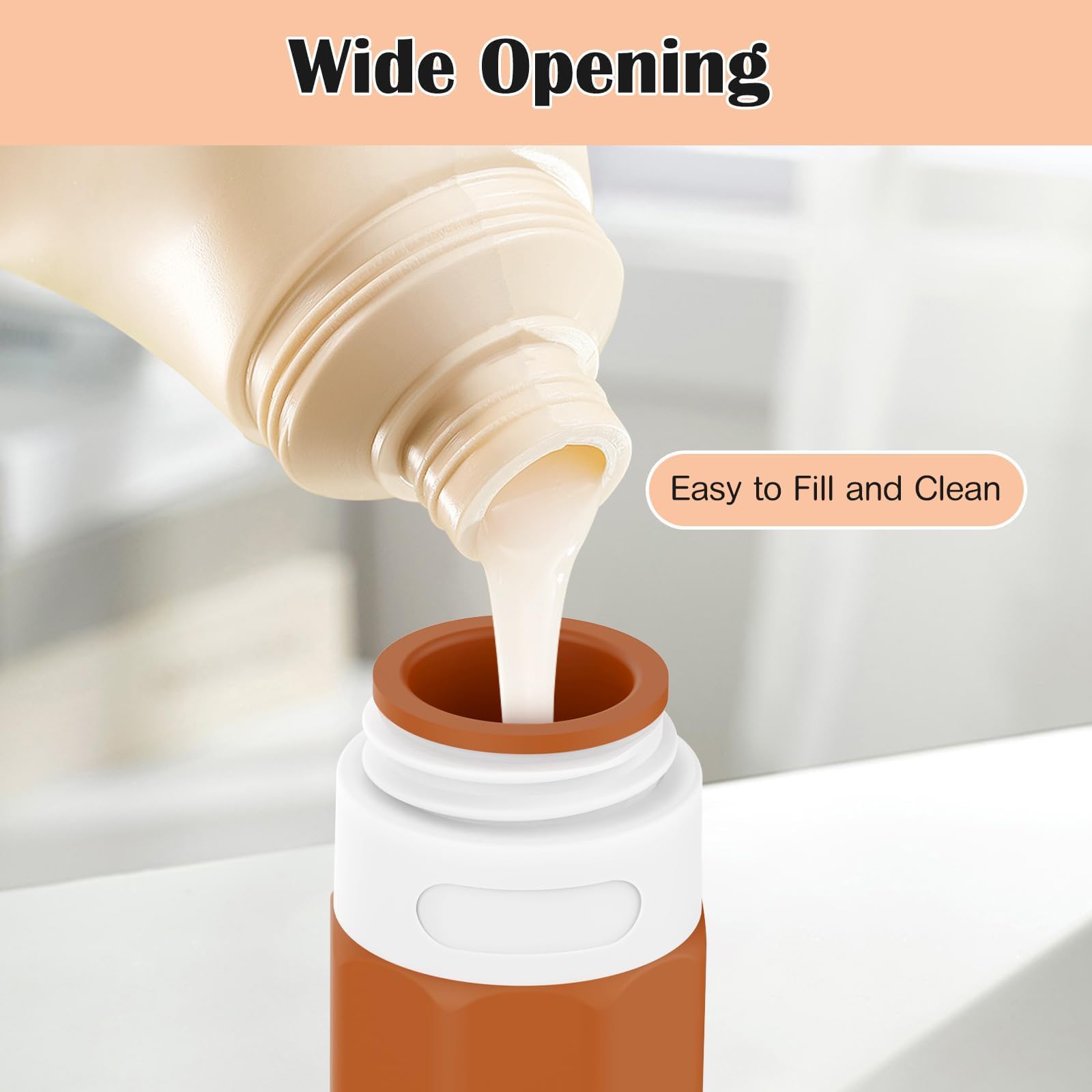 Redfly silicone travel containers offer easy at-a-glance squeezing and precise product dispensing.