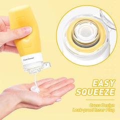 Redfly travel bottles wide-opening for easy filling and cleaning.