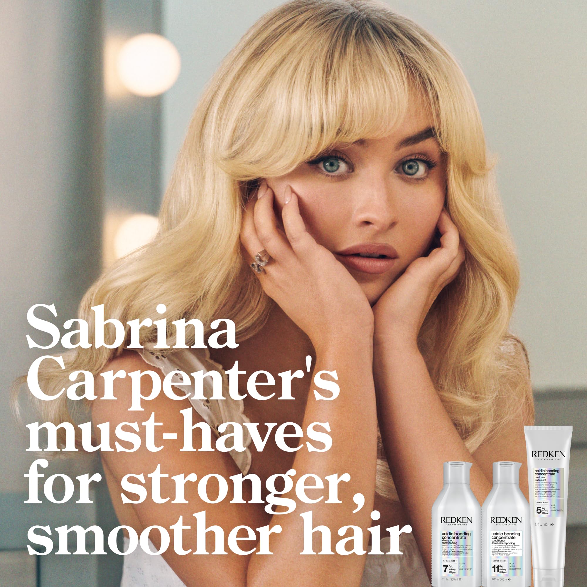 Redken before and after ends comparison highlighting smoother, strengthened hair