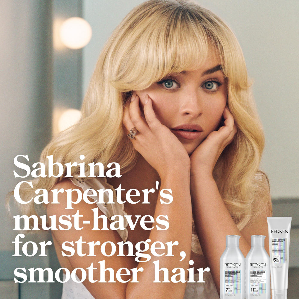 Redken before and after ends comparison highlighting smoother, strengthened hair