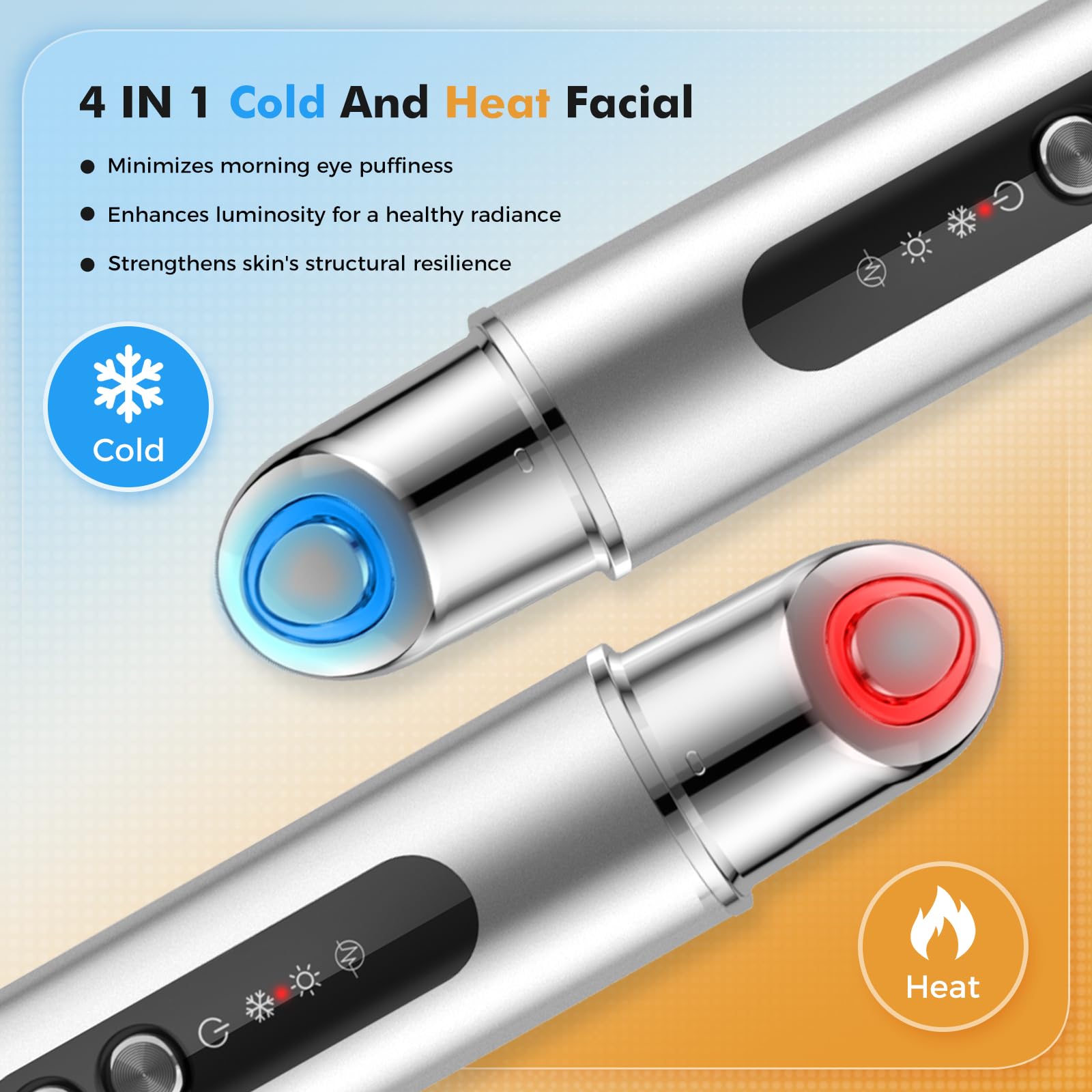 Redlook Depuffing Wand cold-therapy shows cooling effect for puffiness reduction.