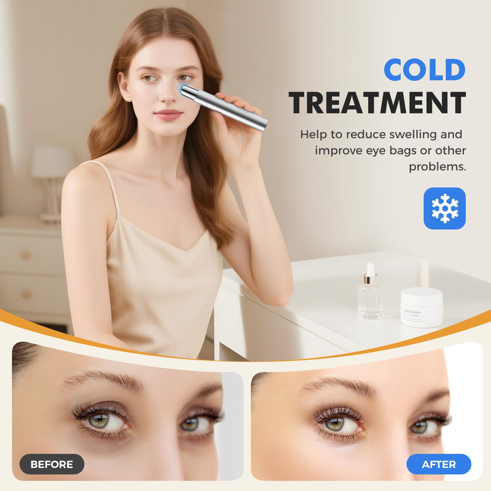 Redlook Depuffing Wand curved-tip design eases precise application.