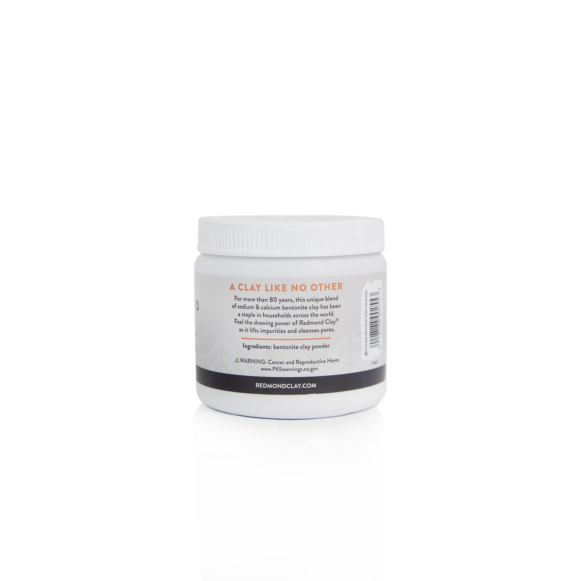 Redmond Clay Bentonite bottle and scoop illustrates a safe, mineral-rich skincare routine.