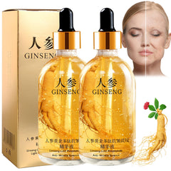 Rednow ginseng serum bottle application shows targeted anti-aging care for firmer, smoother skin