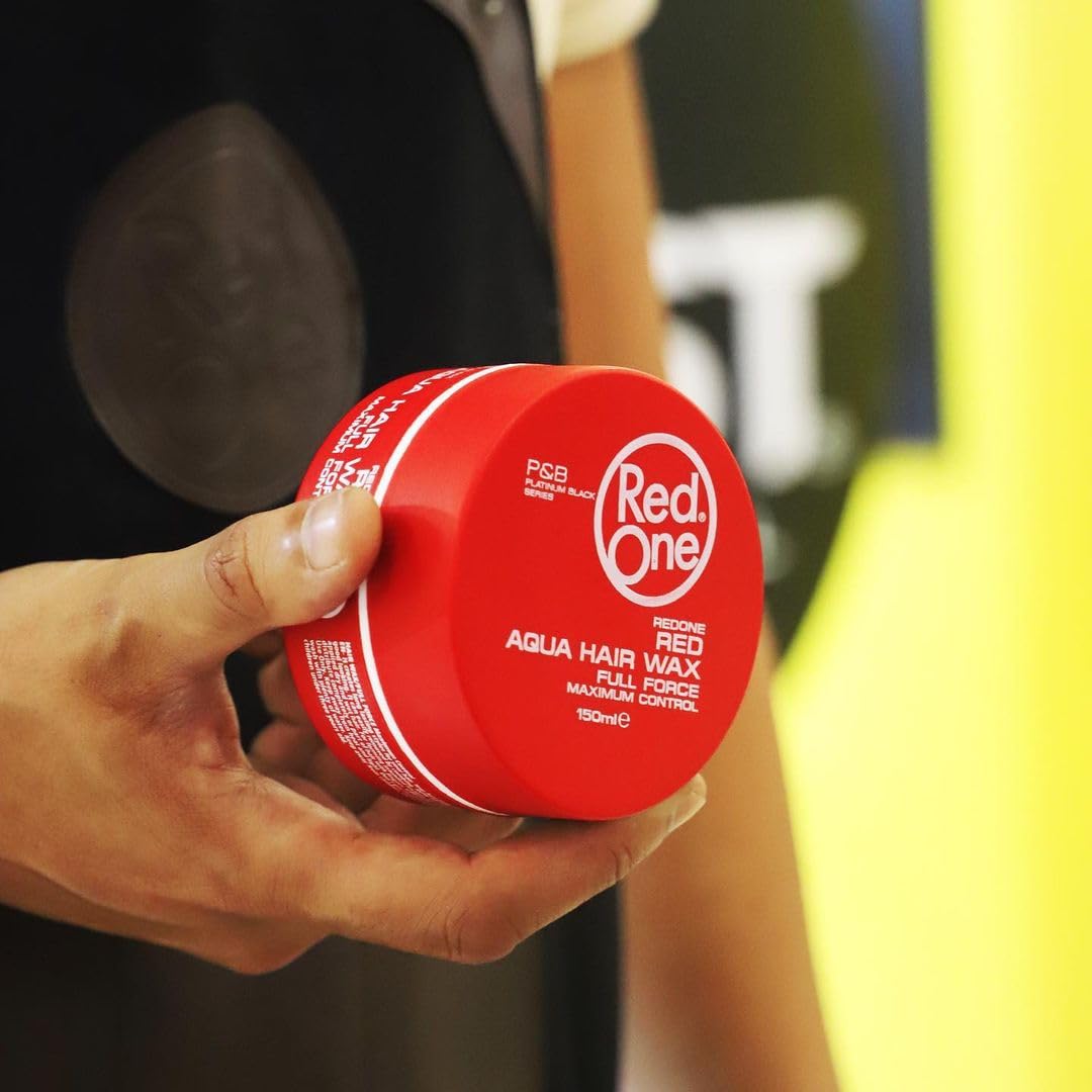RedOne Aqua Hair Wax application scene shows easy distribution through hair.