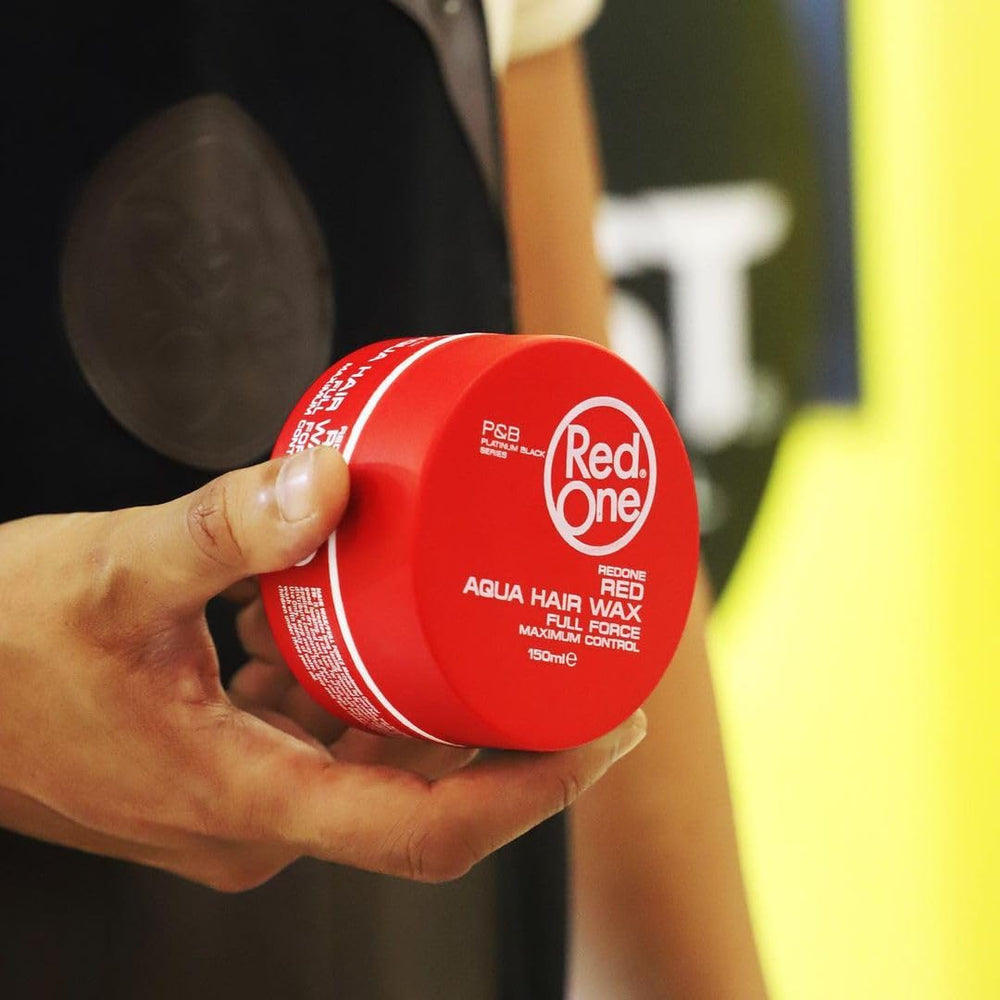 RedOne Aqua Hair Wax application scene shows easy distribution through hair.
