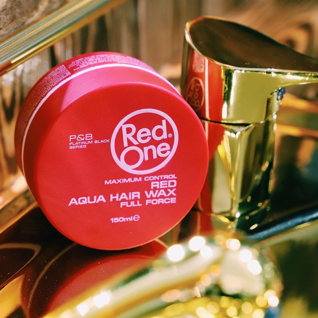 RedOne Aqua Hair Wax holding demonstration shows pliable texture for versatile styling.