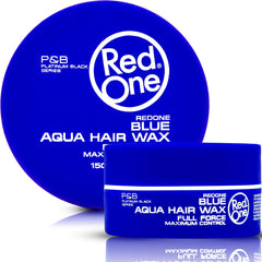Redone Blue Wax tub highlights bubblegum scent and ultra-strong hold