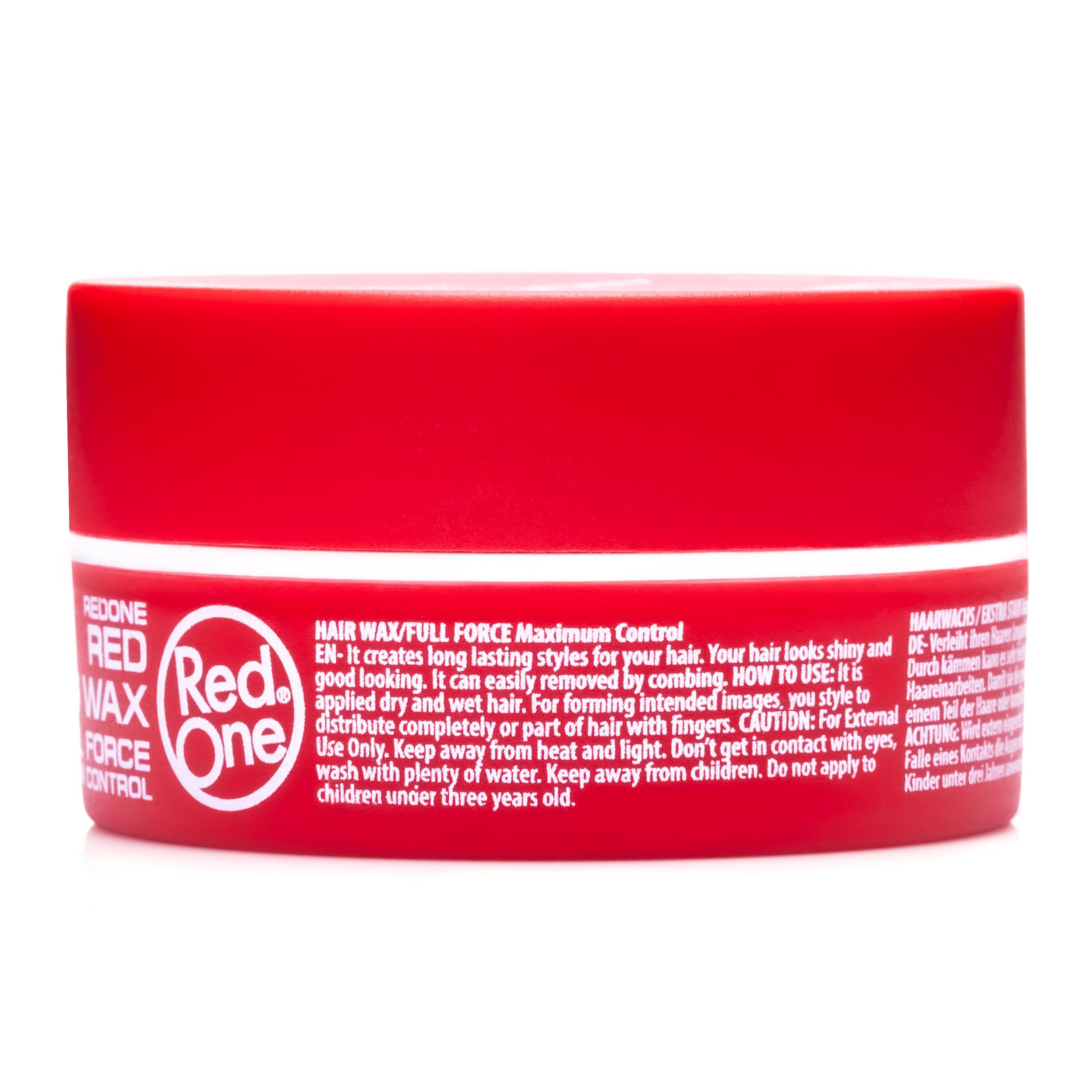 Redone Hair Wax Red daily-use-ready bottle fits busy grooming routines.