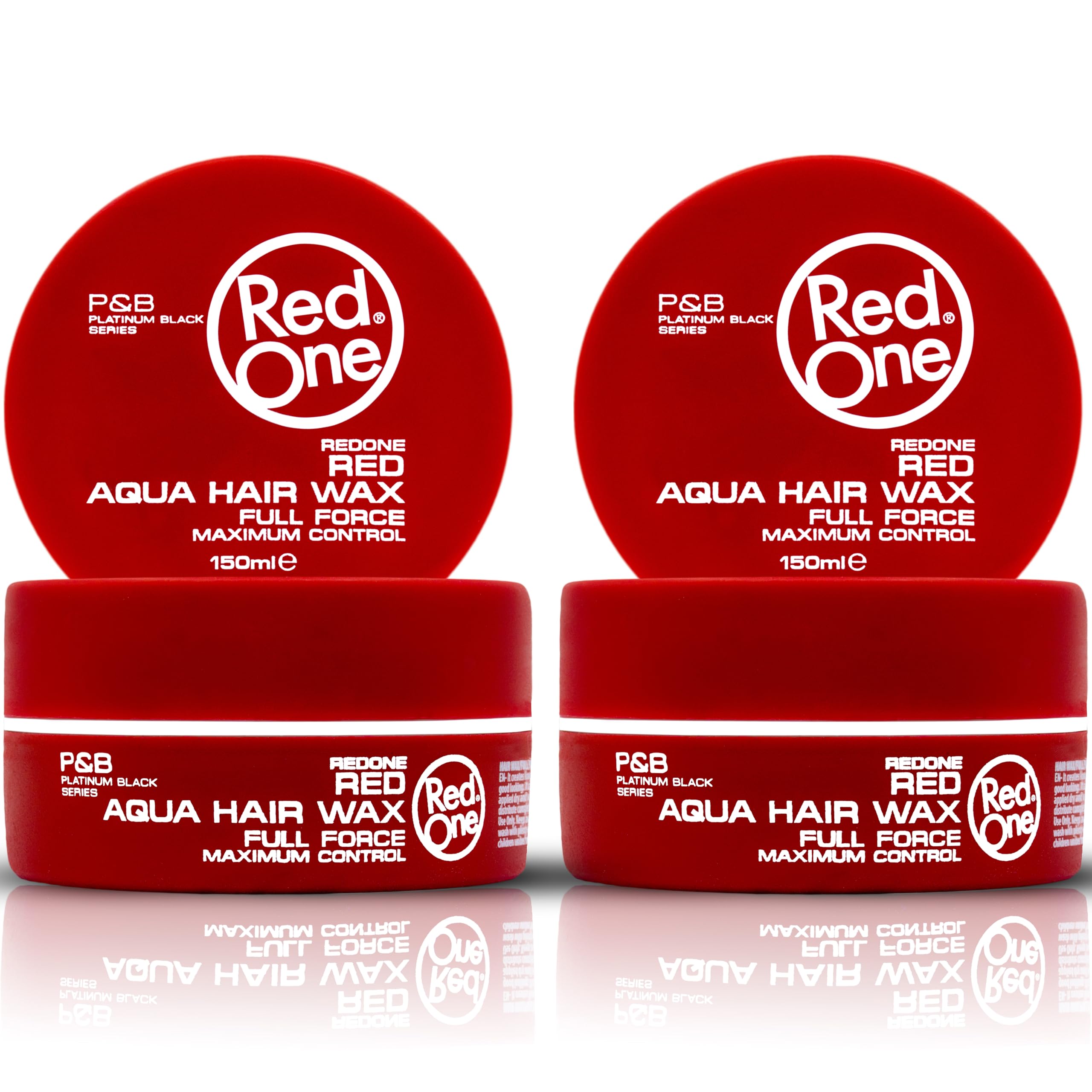 Redone Hair Wax Red strong hold bottle for all-day sleek styles.