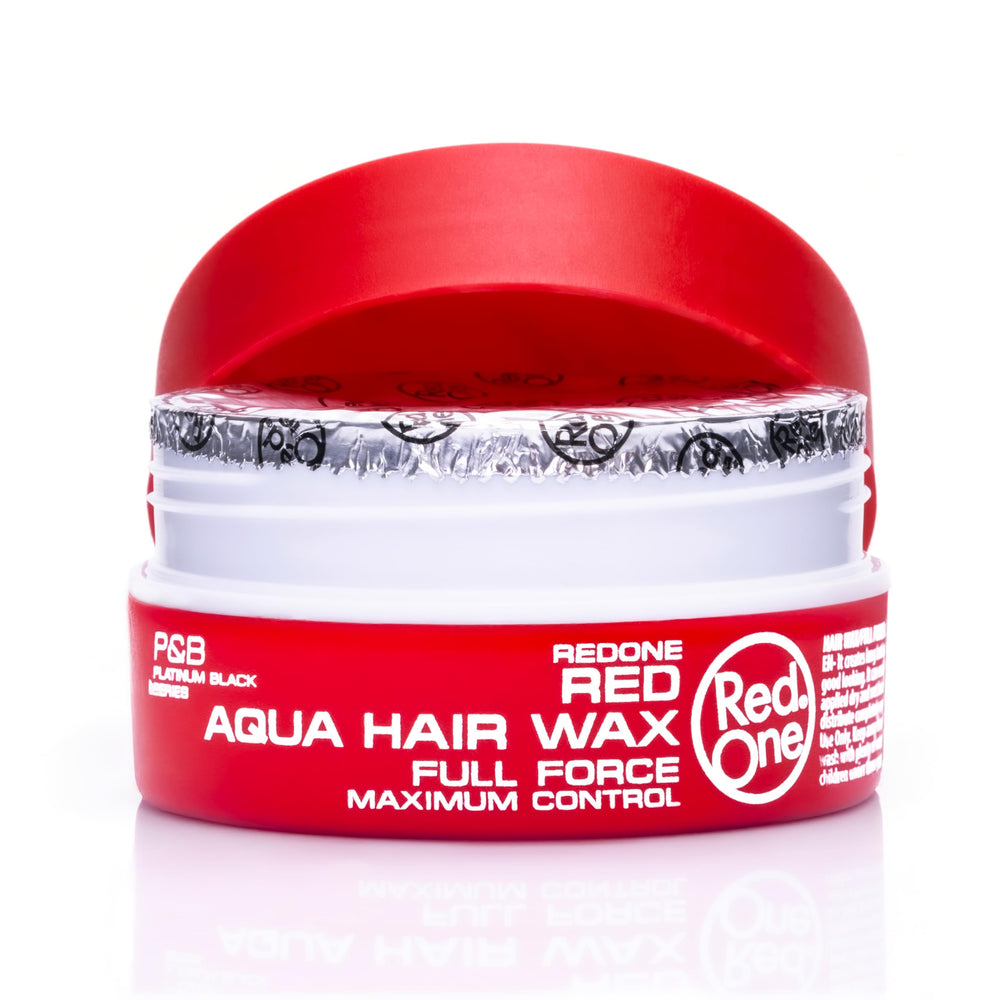 Redone Hair Wax Red water-based formula bottle is easy to apply and rinse.