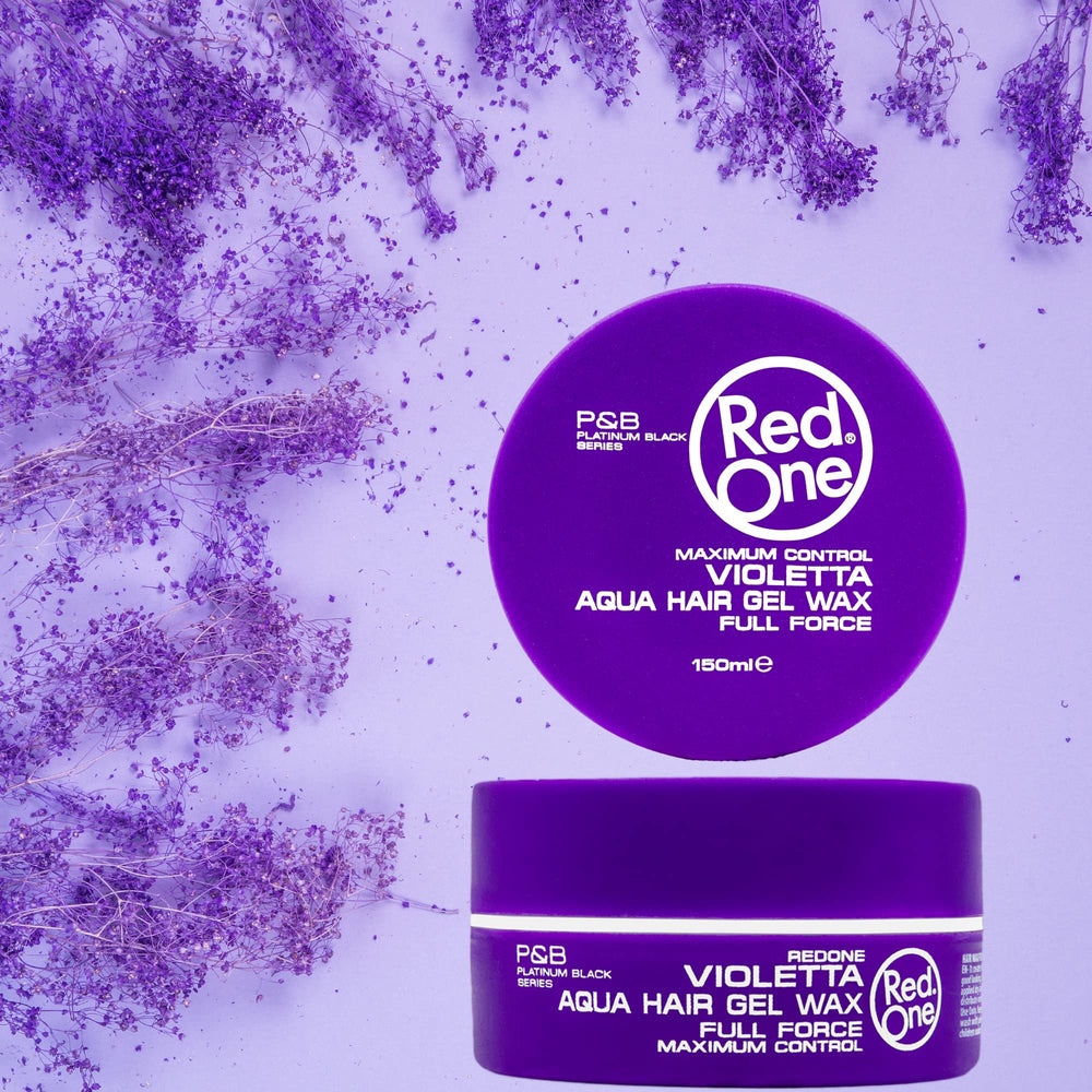 Redone Violetta wax water-based formula cleans easily and rinses without residue.