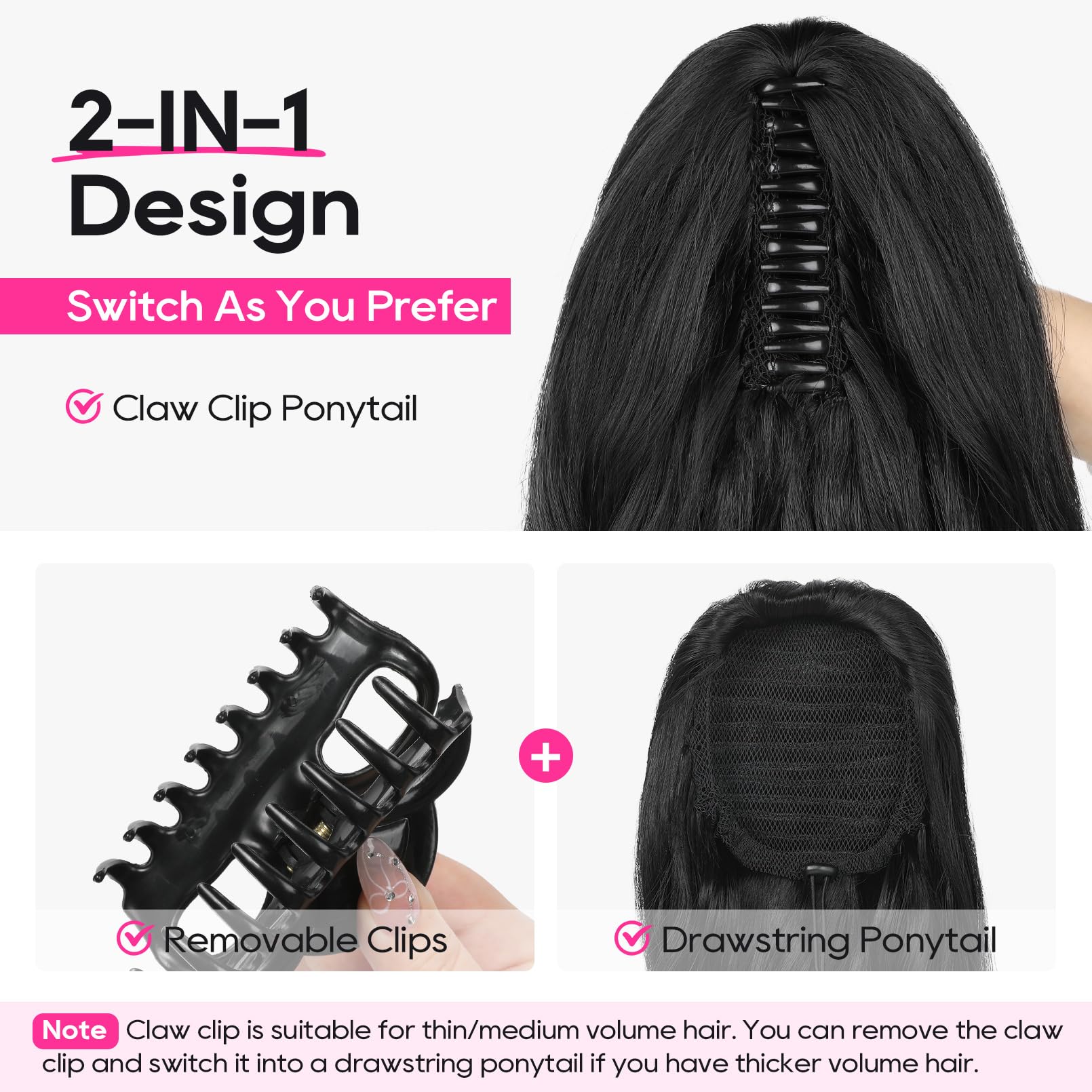 REECHO clip-in ponytail extension application demonstrates quick styling for busy mornings.