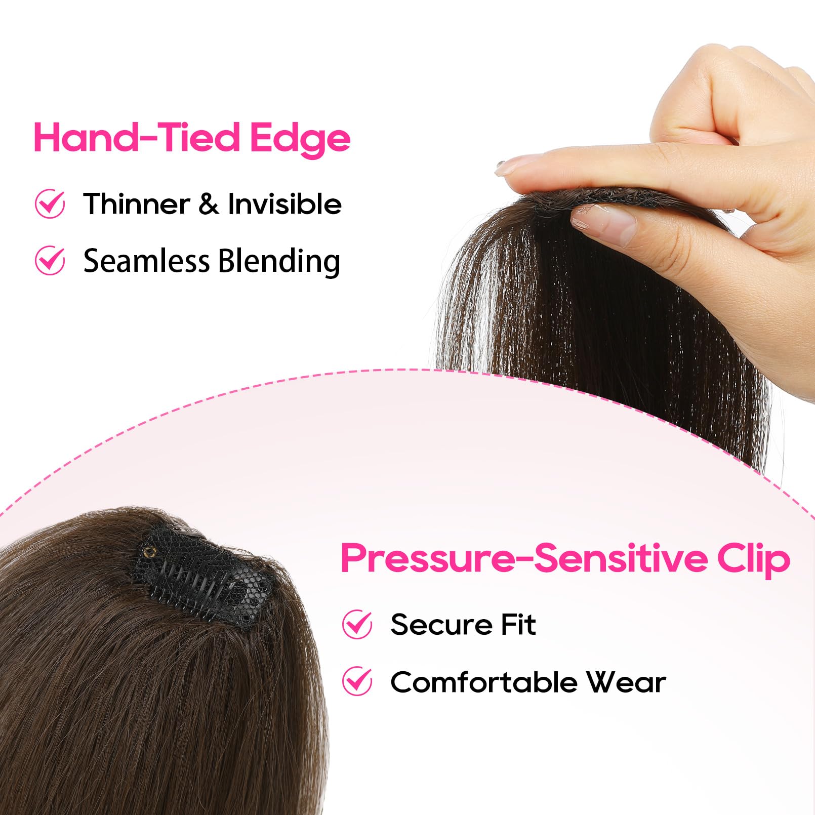 REECHO Clip-In Volumizer 12in side volume for balanced style.