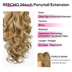 REECHO 24inch natural fiber closeup shows soft texture for everyday wear