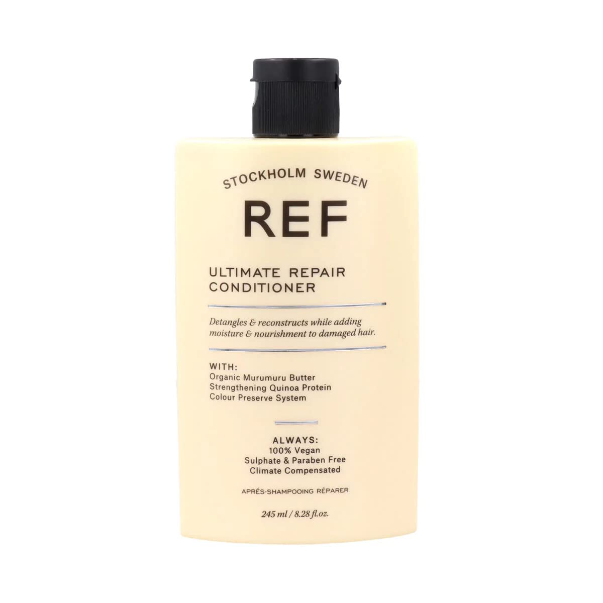 REF Ultimate Repair Conditioner bottle detangles and color-protects hair