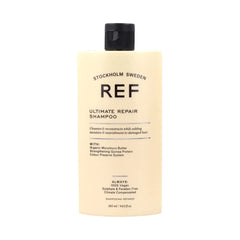 REF Ultimate Repair Shampoo bottle ready for color-safe cleansing and nourishment