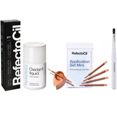 RefectoCil Black No.1 cream dye applied for an intense, natural-looking black color.