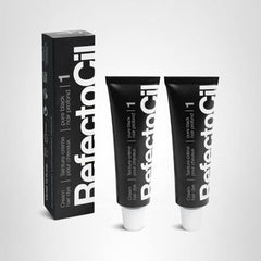 RefectoCil cream dye being mixed and applied for long-lasting color