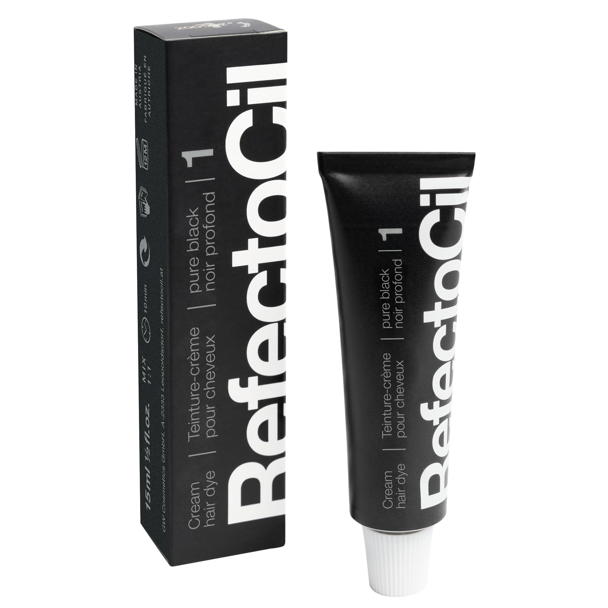 RefectoCil light brown 3.1 cream dye swatch for natural brunette shade.