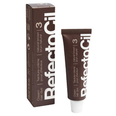 Dye application by RefectoCil showing color mixing for customization.