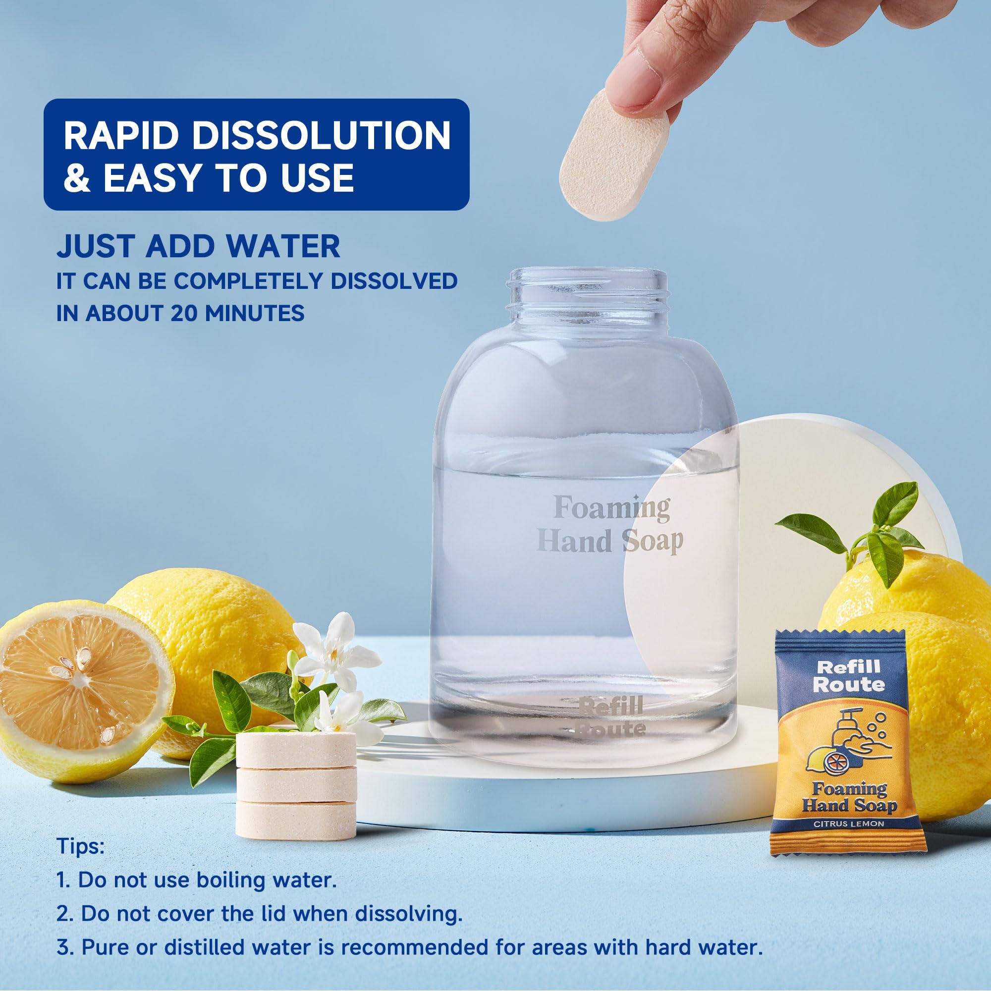 Refill Route foam dispenser use demonstrating compatibility.
