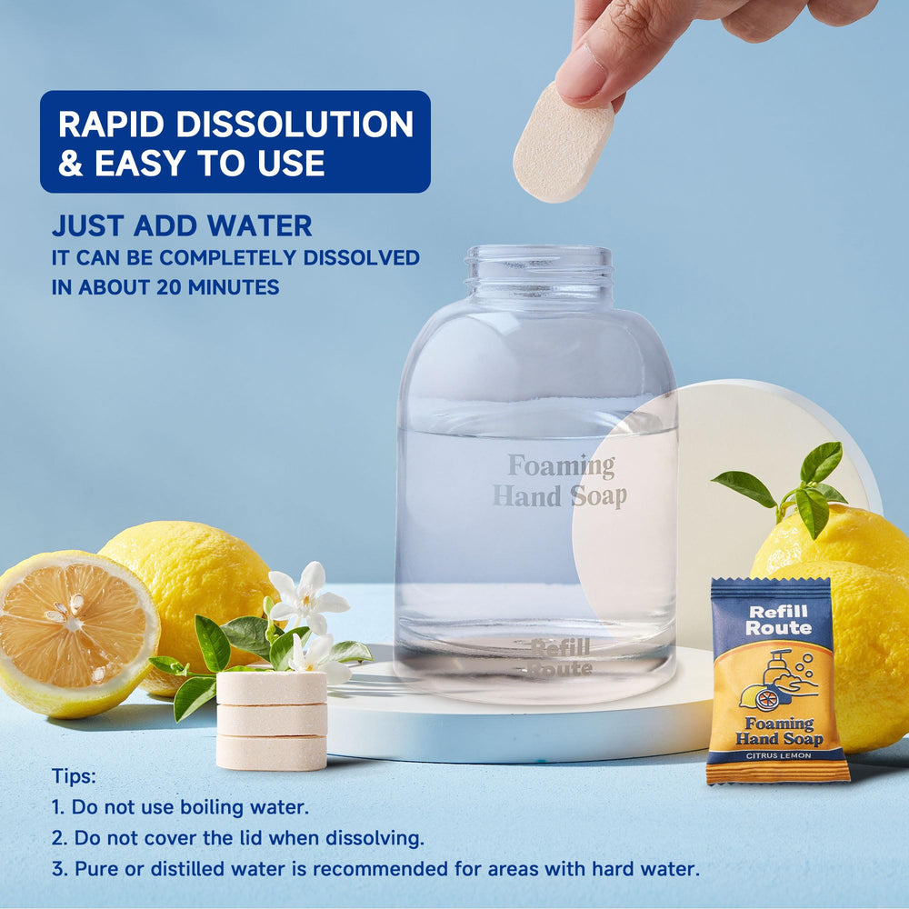 Refill Route foam dispenser use demonstrating compatibility.