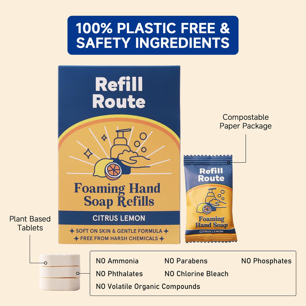 Refill Route tablet for travel or camping to reduce plastic.