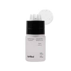 Refilled Booster Plus Moisture built-in massager promotes scalp circulation.