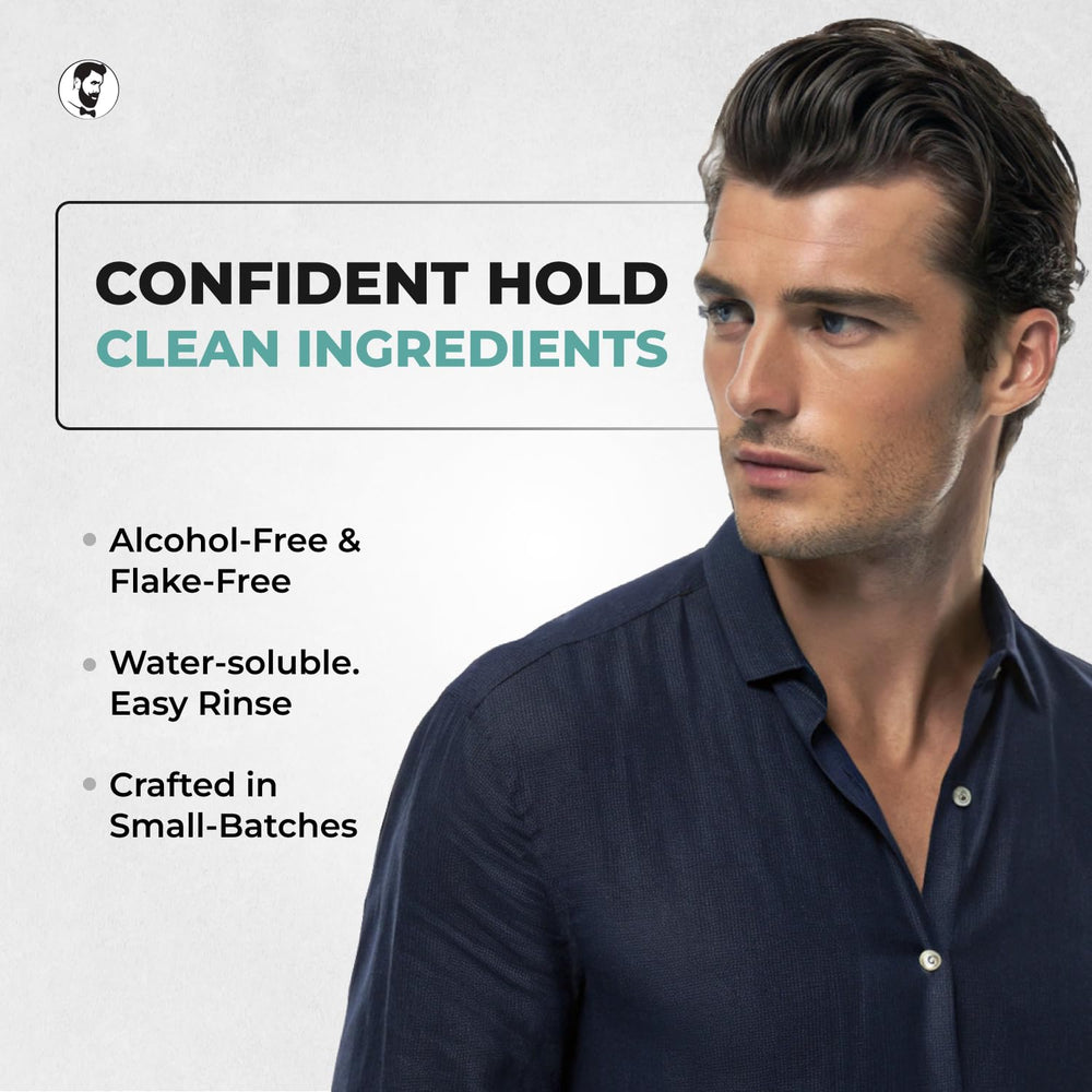 Refined Hair Gel 16oz jar closeup highlights premium styling quality.