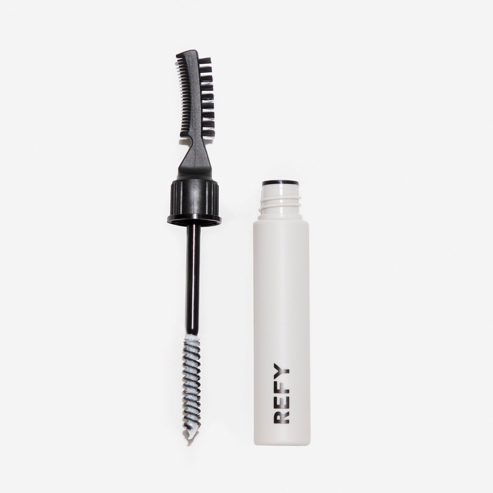 Refy Brow Sculpt Tocopheryl Acetate label highlights antioxidant moisture and cruelty-free formula.