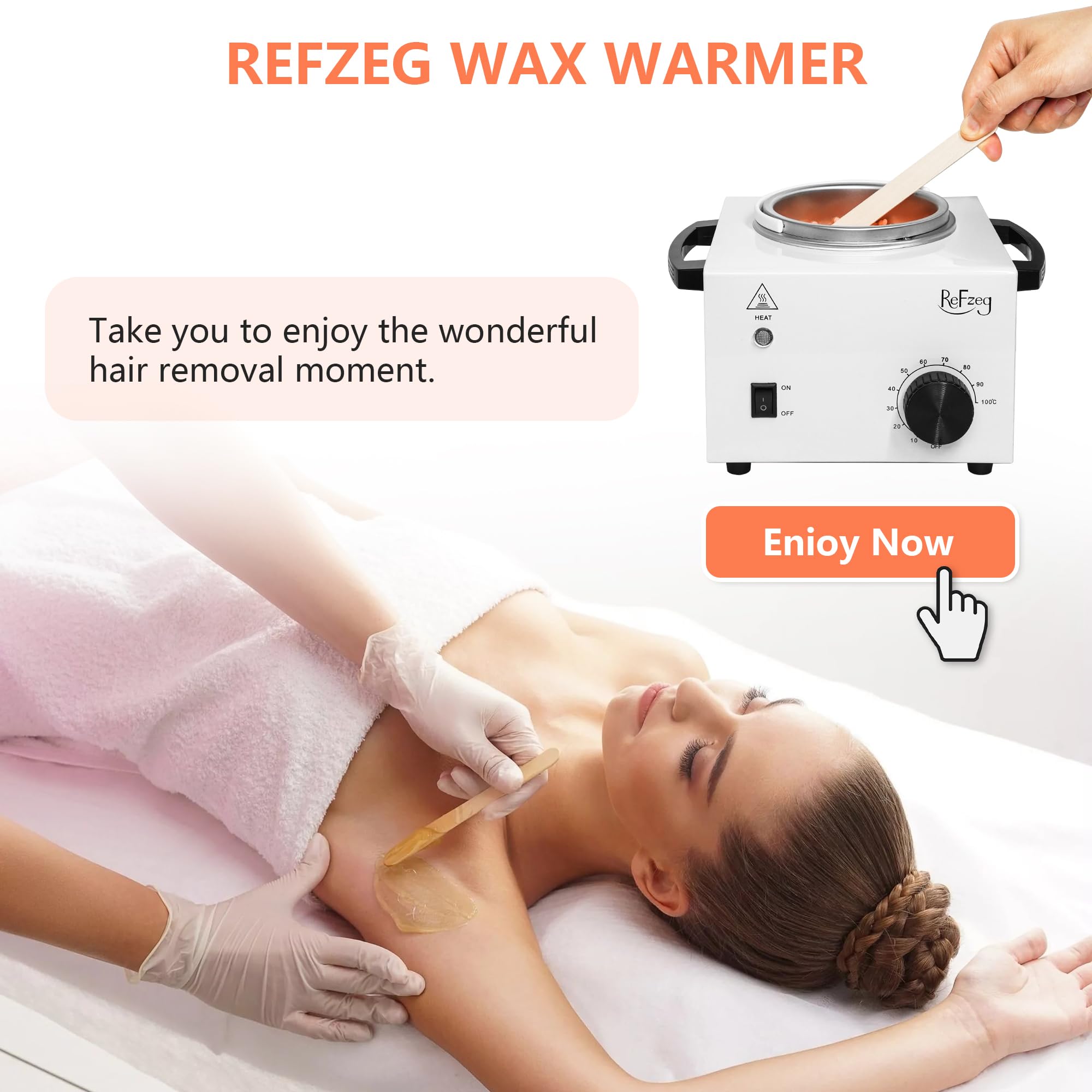 ReFzeg detachable wax basin for quick cleanup after waxing