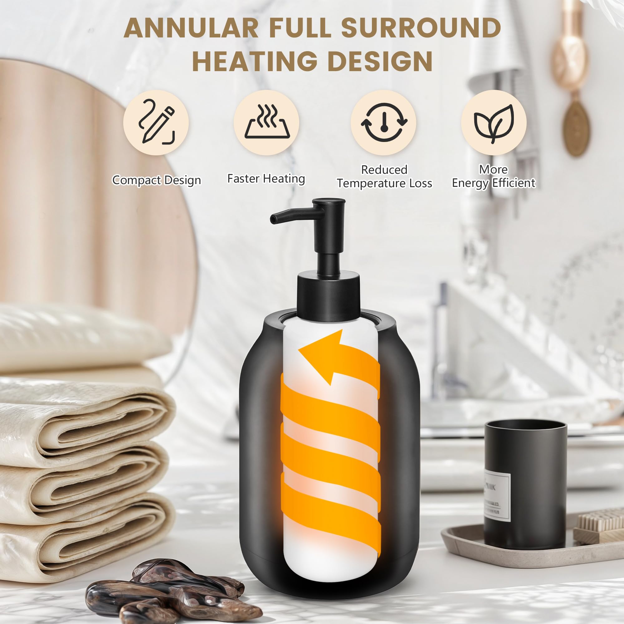 ReFzeg heat bottle setup demonstrates quick heating to ideal massage temperatures.