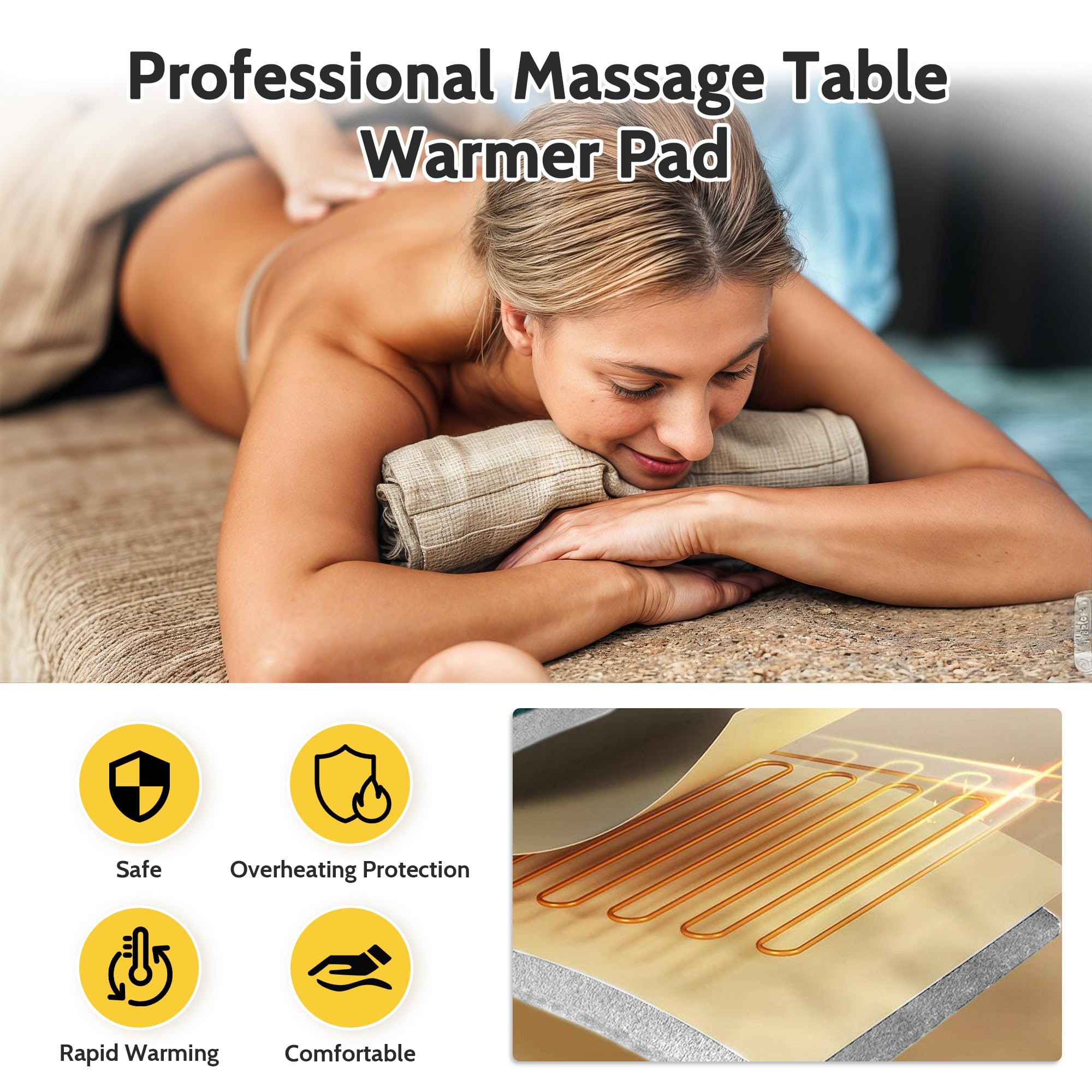 ReFzeg massage table warmer soft sherpa fabric providing cozy warmth