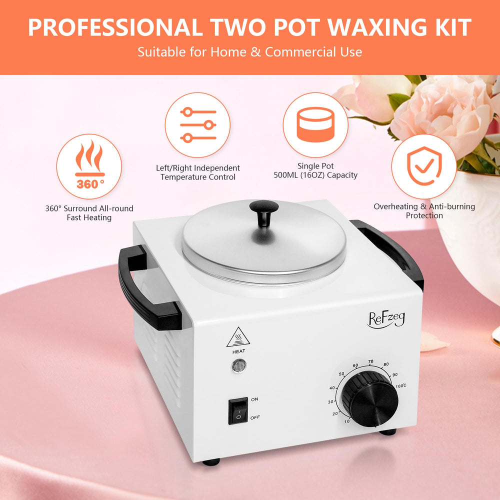 ReFzeg protective collars included to prevent seepage during waxing