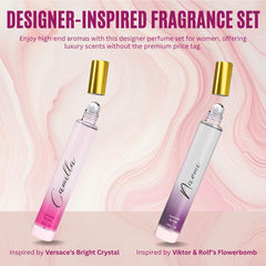 Regal Fragrances Crimson rollerball bottle with saffron and jasmine for evening mood.