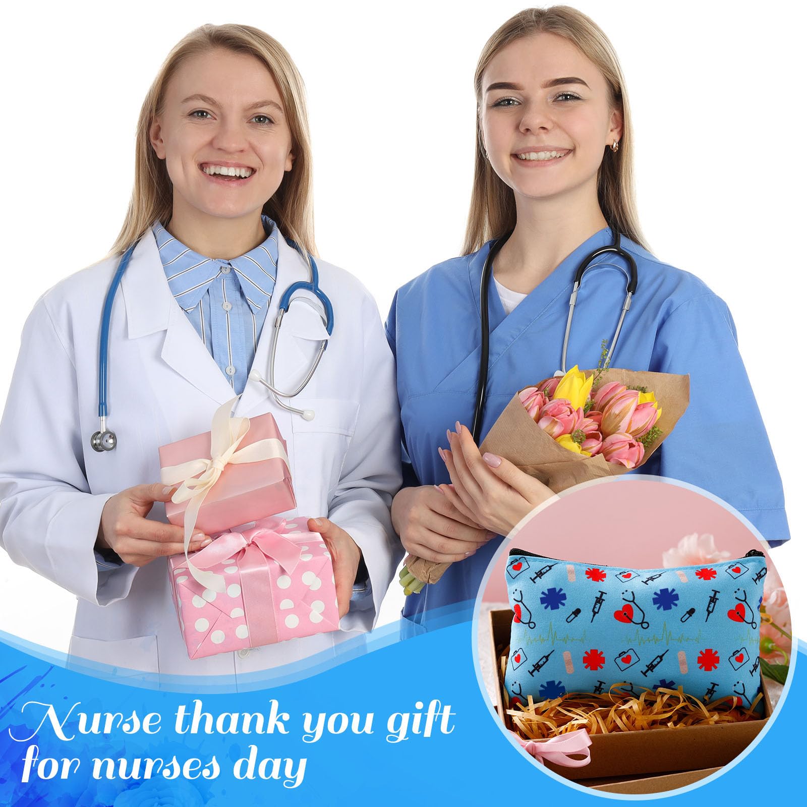 Reginary nurse cosmetic bag is gift-ready for special occasions.