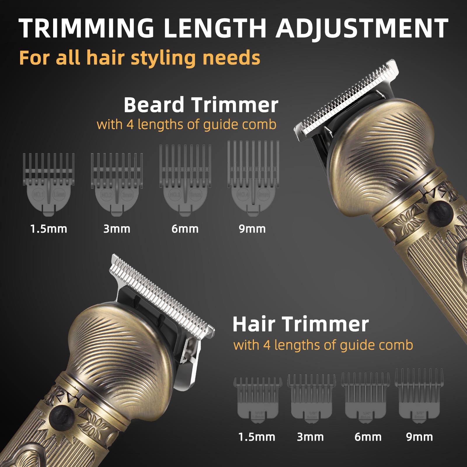 REHOYO cordless beard trimmer powered by 6200 RPM motor for smooth trims