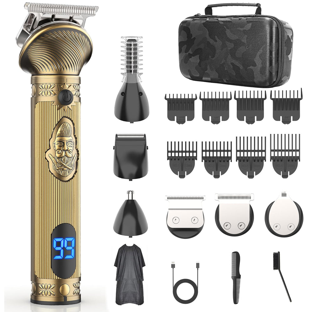 REHOYO beard trimmer with travel case for on-the-go grooming efficiency