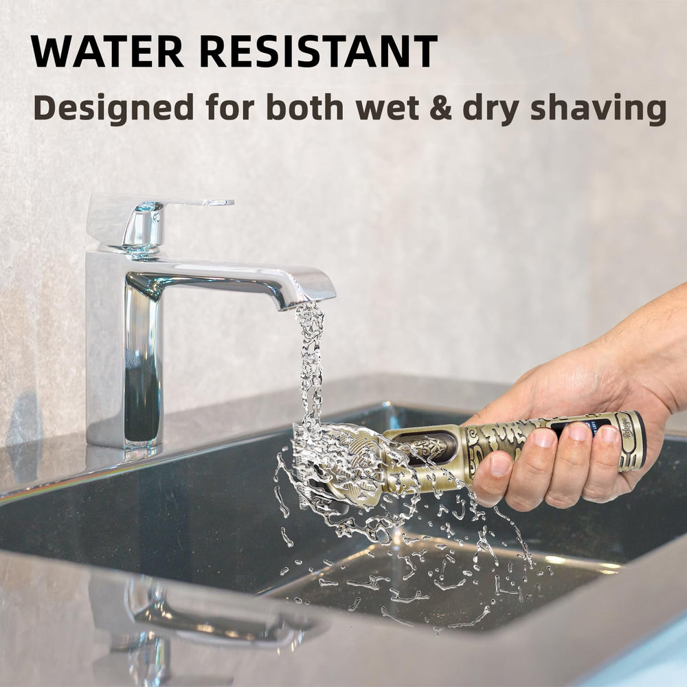 REHOYO titanium T-blade trimmer for precise edging and styling.