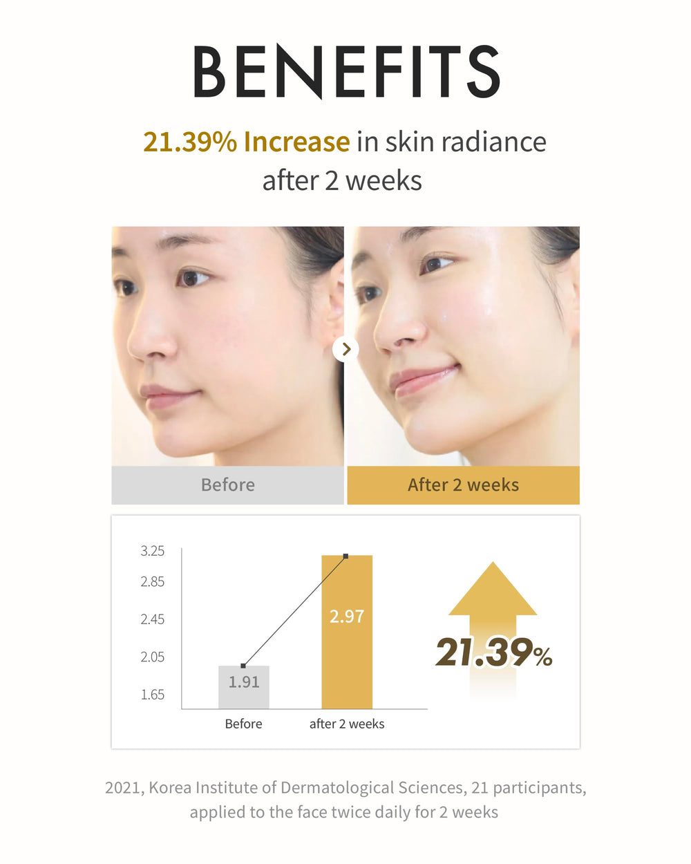 REJURAN Dual Effect Ampoule application layer showing hydrated, plump skin texture
