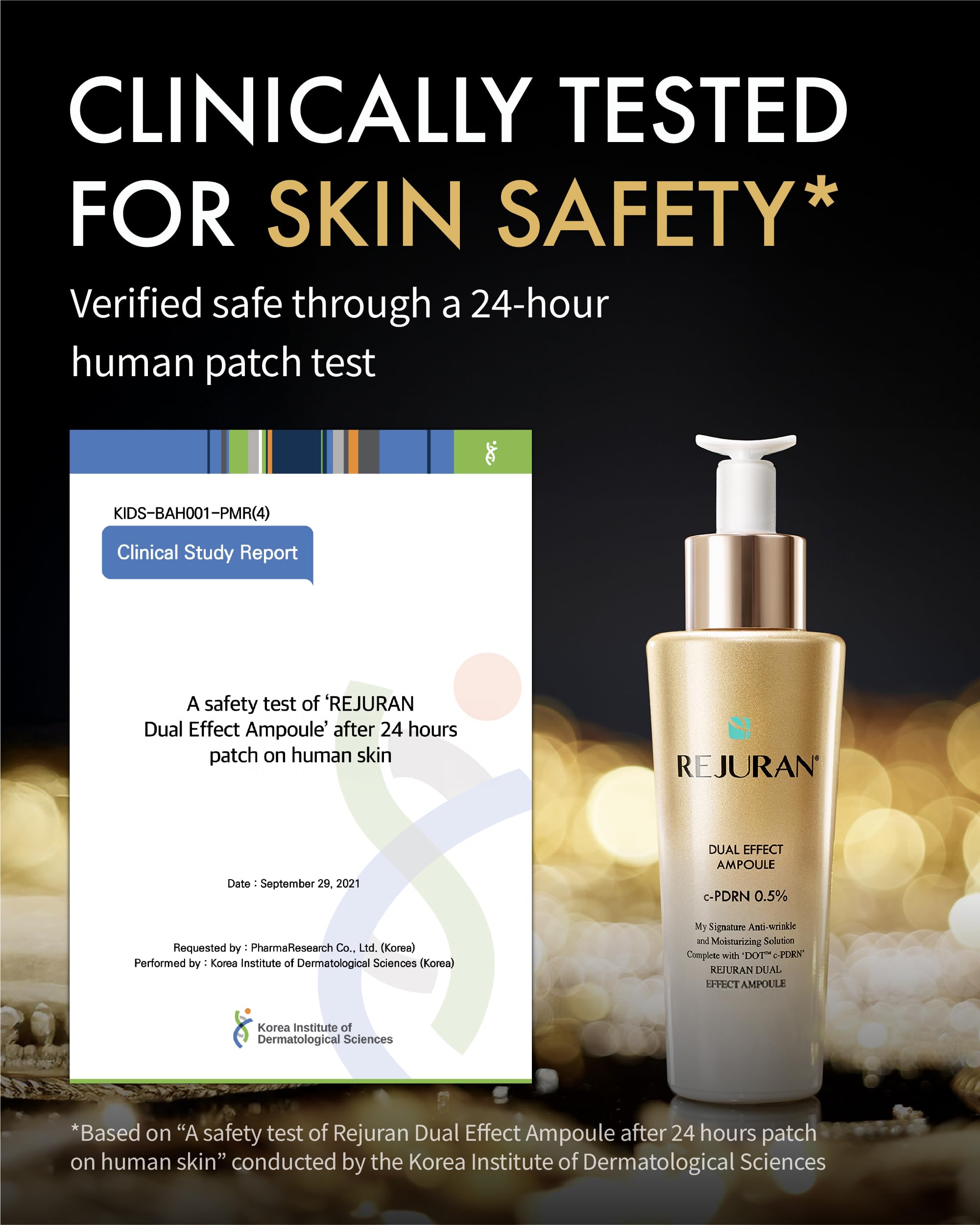 REJURAN Dual Effect Ampoule swatch reveals fast-absorbing, lightweight formula