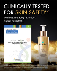 REJURAN Dual Effect Ampoule swatch reveals fast-absorbing, lightweight formula