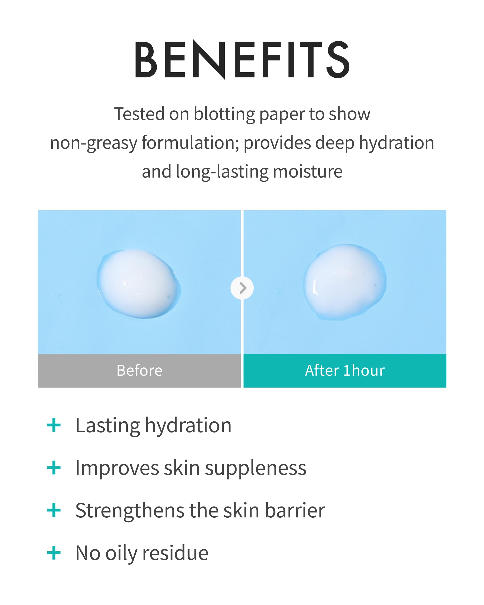 REJURAN Emulsion application on the hand demonstrates fast absorption and lightweight feel