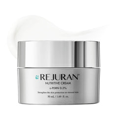 REJURAN Nutritive Cream bottle delivering deep hydration and daily nourishment.