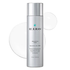 REJURAN Rebalancing Toner bottle image showing hydrating, soothing skincare for a balanced complexion.
